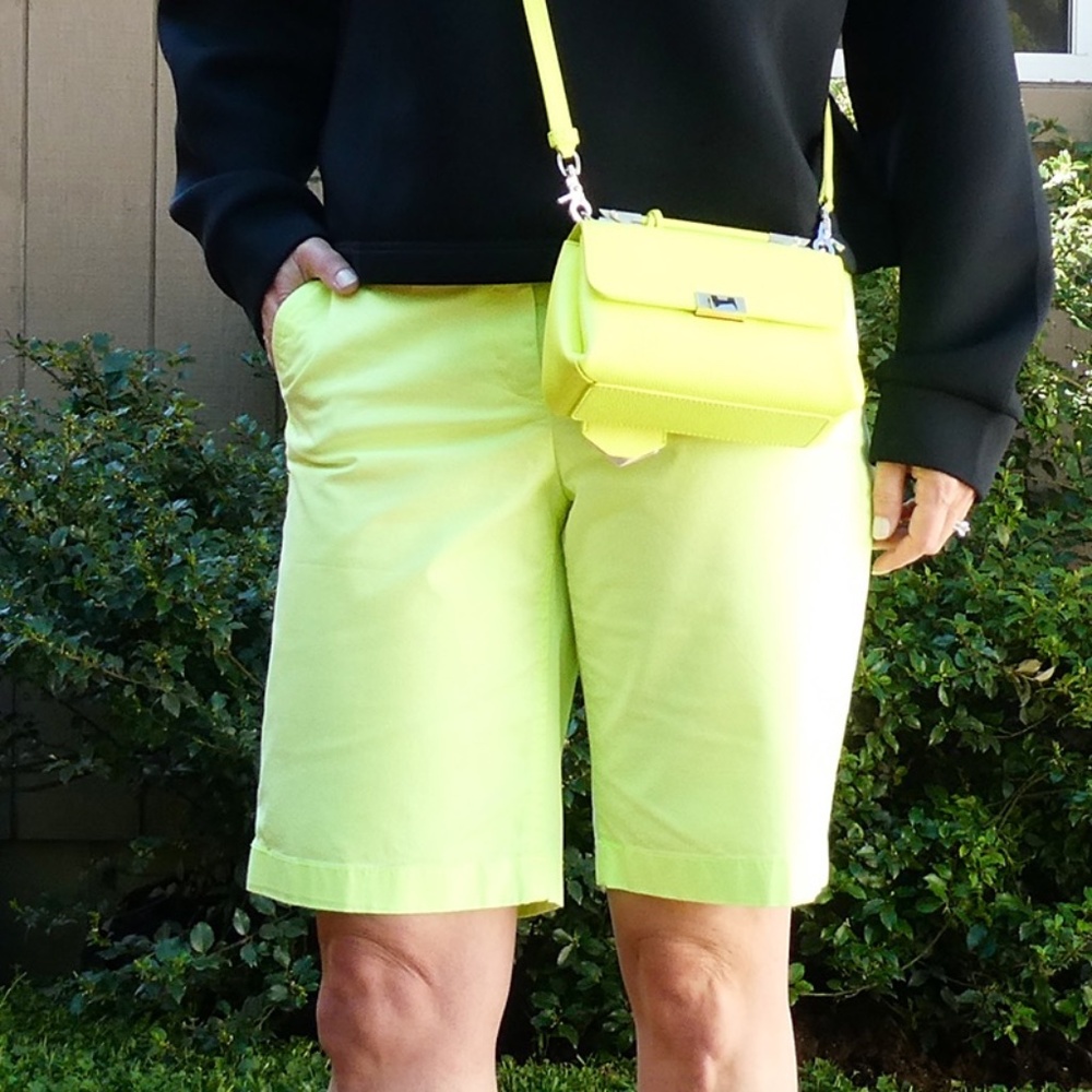 J. Crew Light Neon Yellow Bermuda Shorts - 4